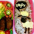 haruuou's cooksnap of when they made ひつじのショーン★キャラ弁.