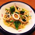 ☆アトム☆'s cooksnap of when they made 超簡単！イカと緑の野菜の美味しいパスタ☆.