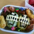 misarinmama's cooksnap of when they made トッキュウジャー キャラ弁.