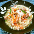 hapiyumi's cooksnap of when they made 豚挽肉ともやしのスタミナ炒め.