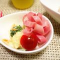にもこ０６１８'s cooksnap of when they made ハム＆チーズで可愛いお花に♡キャラ弁にも.