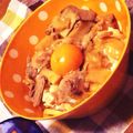 ihcoy9's cooksnap of when they made 秋の豚たまきのこ丼♡.
