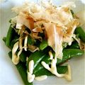 みほばす's cooksnap of when they made スナップエンドウのおかかマヨポン.