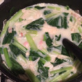 とみぼうや's cooksnap of when they made 簡単小松菜とﾍﾞｰｺﾝのｽｰﾌﾟ.