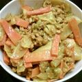ちまろくさん's cooksnap of when they made 豚挽き肉とキャベツのカレー炒め.