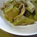 四葉のみつば's cooksnap of when they made 豚肉とハヤトウリの炒め物.