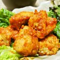 どんぴんたん's cooksnap of when they made 鶏の唐揚げリメイク⇒ケチャごま焼き.