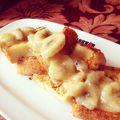 myu_an's cooksnap of when they made バナナソースでカフェ風フレンチトースト♪.