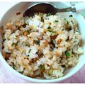 しみまり◎'s cooksnap of when they made 残り餃子の種で簡単チャーハン.