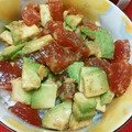 yz_pan's cooksnap of when they made 簡単マグロとアボカドの漬け丼.