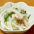 たかちさぴ's cooksnap of when they made 大根ときゅうりの梅マヨ和え.