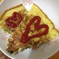 ◇ひさ's cooksnap of when they made 《簡単♪》ラディッシュの葉入りオムレツ.