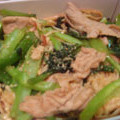 くっくのん's cooksnap of when they made 豚肉と小松菜のゴマ炒め.