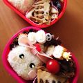 rinarinaya's cooksnap of when they made ほっぺちゃん♡簡単キャラ弁.