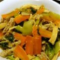 まーどんどん's cooksnap of when they made 青梗菜と豚肉油揚あんかけ.