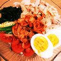 ジョアンどん's cooksnap of when they made キムチのっけ冷やしうどん.