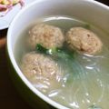 juntaro◎'s cooksnap of when they made 肉団子と春菊のはるさめスープ.