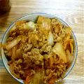 ユズモ's cooksnap of when they made 豚キムチ丼.