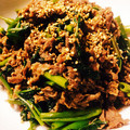 mack♪♪♪'s cooksnap of when they made 空芯菜と牛肉の簡単ぴりから炒め.