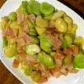 ろらうみゃ's cooksnap of when they made 簡単！そら豆とベーコンの炒めもの.