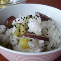 cocoりえ's cooksnap of when they made ごまごま・さつまいもご飯.