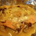 take3327's cooksnap of when they made 鮭のホイル焼き♪クリーミー味噌チーズ.