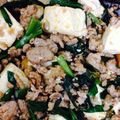 yuuumm's cooksnap of when they made 簡単！肉ミンチとニラ豆腐☆.