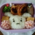myuuちゃん's cooksnap of when they made キャラ弁簡単クレヨンしんちゃんシロ弁.