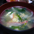ゆいランラン's cooksnap of when they made ほうれん草とカニカマの中華スープ.