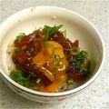 erikanbin's cooksnap of when they made まぐろユッケ丼♡.