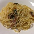 ずみまめ's cooksnap of when they made 【さっぱり梅パスタ】混ぜるだけお店の味♪.