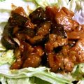 kam嫁's cooksnap of when they made 茄子と鶏肉甘辛炒め.