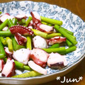 ＪＵＮちゃン's cooksnap of when they made ✿タコとニンニクの茎炒め＠山椒風味✿.