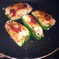 黒ごまavril's cooksnap of when they made 和風☆豆腐でピーマンと椎茸の肉詰め風.