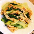 ASAMyyy's cooksnap of when they made 減塩レシピ☆チンゲンサイと油揚げの炒め物.