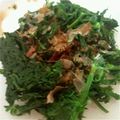 紗重桂's cooksnap of when they made にんじんの葉のおひたし.