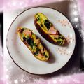 K0A9O0R8U♪'s cooksnap of when they made ハムチーズほうれん草入りの卵焼き.