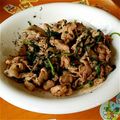 a．r．m's cooksnap of when they made 豚肉と春菊(菊菜)の甘辛炒め♪.