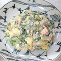 RoomA's cooksnap of when they made さつまいもとほうれん草のお花畑サラダ☆.