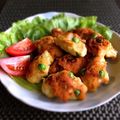 wave0073's cooksnap of when they made 鶏とグリーンピースの落し揚げ～おから入り.