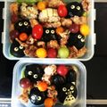 sansanさん's cooksnap of when they made 運動会トトロ＆まっくろくろすけキャラ弁当.