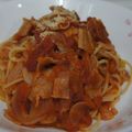 谷yan's cooksnap of when they made 素材の味で♡ベーコンのトマトソースパスタ.