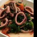 kokokuma's cooksnap of when they made イカの彩りアーリオオーリオ.