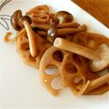 AmiMeru's cooksnap of when they made ご飯のお供に！きんぴら蓮根しめじ.