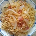 suzu_nyan's cooksnap of when they made 新玉ねぎとベーコンのパスタ・マヨポン味.