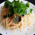 あずちもも's cooksnap of when they made 1人ランチに＊三つ葉香る簡単明太子パスタ.