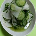 uhye's cooksnap of when they made さっぱり★大根ときゅうりの大葉塩サラダ.