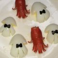 みっつの紅茶's cooksnap of when they made キャラ弁うずら卵でイカちゃん.