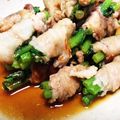 くうぽこ's cooksnap of when they made 残った春菊の茎の豚肉巻き.