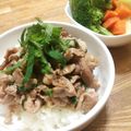 釈迦釈迦's cooksnap of when they made 豚丼　しそバター風味.